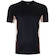 Camiseta Masculina Oxer Manga Curta Recorte com Vivo PRETO/BEGE