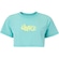 Blusa Cropped Feminina Fit Dance Manga Curta TURQUESA