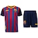 Kit Fardamento do Barcelona Infantil Camiseta + Calção AZUL ESC/VERMELHO