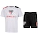 Kit Fardamento do São Paulo Infantil Camiseta + Calção BRANCO/PRETO