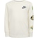 Camiseta Infantil Nike Manga Longa Retrô Sticker BRANCO