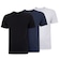 Kit de Camisetas Masculina Oxer Antiodor 3 Unidades PRETO/AZUL ESC