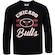 Camiseta do Chicago Bulls Infantil NBA Manga Longa Placement N0324 PRETO