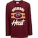 Camiseta do Miami Heat Infantil NBA Manga Longa Placement N0326 VINHO