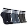 Kit de Meias adidas Cano Médio 3 Listras Adulto 3 Pares PRETO/CINZA
