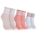 Kit de Meias adidas Cano Médio 3 Listras Adulto 3 Pares BRANCO/ROSA