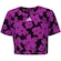 Camiseta Juvenil adidas Manga Curta Printed PRETO/ROXO