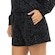 Short Oxer Recorte Estampado Feminino PRETO
