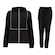Conjunto de Agasalho Feminino Oxer Plano com Vivo PRETO/VERDE CLA