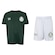 Kit de Uniforme do Palmeiras Infantil Betel 1914 Camiseta + Calção BRANCO/VERDE