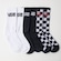 Kit de Meias Cano Alto Vans Classic Crew com 3 Pares PRETO/BRANCO