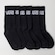 Meias Cano Alto Vans Classic Crew com 3 Pares PRETO