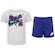 Conjunto Infantil Nike Boxy Tee Camiseta + Bermuda BRANCO/AZUL