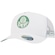 Boné Aba Curva do Palmeiras Supercap Trucker Estruturado Strapback Adulto BRANCO/VERDE