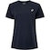Camiseta Feminina ASICS Manga Curta Emblema Racket UV 50 Anti-Odor AZUL ESCURO