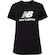Camiseta Feminina New Balance Manga Curta Essentials PRETO