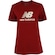 Camiseta Feminina New Balance Manga Curta Essentials VINHO