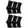 Kit de Meias Nike Everyday Cushioned Crew Adulto 6 Pares PRETO
