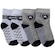 Kit de Meias do Botafogo Rikam Soquete Tamanho 21 ao 24 BRANCO/CINZA CLARO