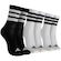 Kit de Meias adidas Cano Médio Crew Juvenil 3 Pares BRANCO/PRETO