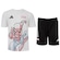 Conjunto Infantil adidas x Marvel Spider Man Camiseta + Bermuda BRANCO/PRETO