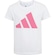Camiseta Infantil adidas Manga Curta Big Logo BRANCO/ROSA