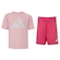 Conjunto Infantil adidas Big Logo Camiseta + Bermuda ROSA/ROSA CLA