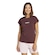 Camiseta Feminina adidas Manga Curta Logo Linear VINHO/BRANCO