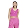 Blusa Cropped Feminina adidas Small Logo ROSA ESC/BRANCO