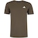 Camiseta Masculina adidas Manga Curta Own The Run 3 Listras VERDE ESCURO