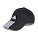 Boné Aba Curva adidas Strapback 3 Listras Adulto PRETO