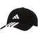 Boné Aba Curva adidas Strapback 3 Listras Adulto PRETO/BRANCO