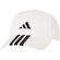 Boné Aba Curva adidas Strapback 3 Listras Adulto BRANCO/PRETO