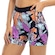 Bermuda Feminina Farm Biker Banana Flora Cós Médio AZUL ESC/ROSA