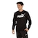 Blusão Masculino Puma Essentials 1 Logo Crew Fleece PRETO