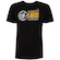 Camiseta do Los Angeles Lakers NBA Masculina Manga Curta Gridon Court PRETO
