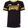 Camiseta do Los Angeles Lakers NBA Masculina Vintage Manga Curta PRETO