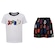 Conjunto Jordan Nike Infantil Camiseta + Bermuda Court Of Legends SP25 BRANCO