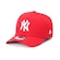 Boné Aba Curva New York Yankees MLB New Era Snapback Adulto VERMELHO