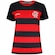 Camiseta do Flamengo Braziline Principia Feminina PRETO/VERMELHO