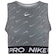 Top Nike Dri-fit Pro Crop Tank All Over Print Adulto PRETO