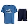 Conjunto Infantil ASICS Camiseta + Bermuda AZUL/AZUL ESC
