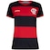Camiseta do Flamengo Emoção Braziline Feminina VERMELHO/PRETO