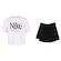 Conjunto Infantil Nike Wild Fun Camiseta + Short-Saia BRANCO/PRETO