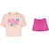 Conjunto Infantil Nike Wild Fun Camiseta + Short-Saia ROSA