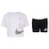 Conjunto Infantil Nike Wild Flow Camiseta + Short BRANCO/PRETO