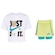 Conjunto Infantil Nike Just Believe Camiseta + Short-Saia BRANCO/PRETO