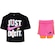 Conjunto Infantil Nike Just Believe Camiseta + Short-Saia PRETO/ROSA
