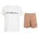 Conjunto Infantil Nike Jordan Jumbo Camiseta + Bermuda BRANCO/MARROM CLA
