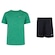 Conjunto Infantil Nike Dri-FIT Bottom Camiseta + Bermuda VERDE/PRETO